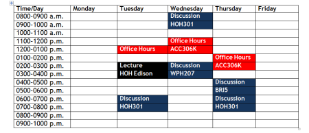 schedule